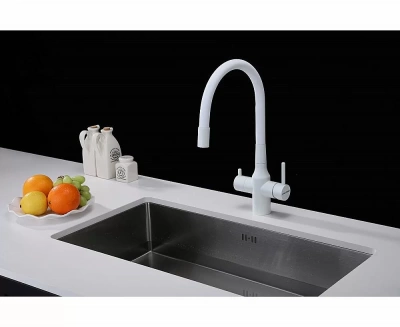 Смеситель для кухни Paulmark Salix Sa213419-431 белый матовый