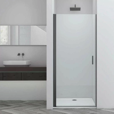 Душевая дверь Vincea Alpha 70 VDP-3AL700CLGM стекло прозрачное/профиль вороненая сталь