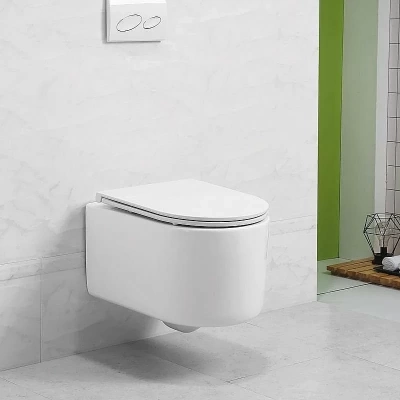 Унитаз подвесной Art&Max Rimini AM204CHR белый, безободковый
