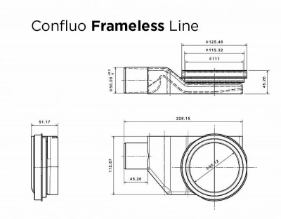 Душевой трап Pestan Confluo Frameless Line Matte Black 950
