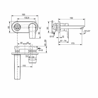 Смеситель для раковины Ideal Standard Tesi A6578AA