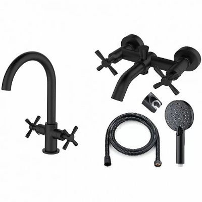 Набор смесителей Orange Mia M34-381b черный