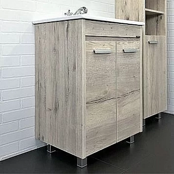 Тумба с раковиной Comforty Марио 00-00005206 60 дуб дымчатый