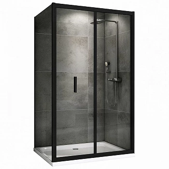 Душевой уголок ABBER Sonnenstrand AG07100B-S70B 100x70 стекло прозрачное/профиль черный