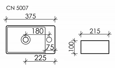 Тумба с раковиной Sancos Mini  MN35W белый глянец