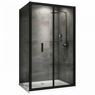 Душевой уголок ABBER Sonnenstrand AG07100B-S70B 100x70 стекло прозрачное/профиль черный