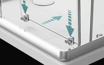 Душевой уголок Radaway Premium Plus DWJ+S 140x90 стекло текстурное/профиль хром