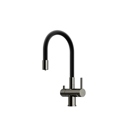 Смеситель для кухни Sancos Lucia SC4004GG вороненая сталь