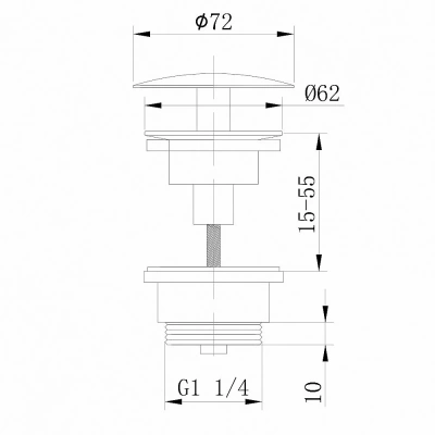 Донный клапан без перелива Abber Bequem AF0012W белый