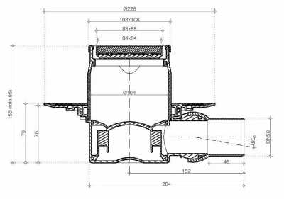 Душевой трап Pestan Confluo Standard 10х10 Plate 1
