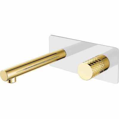 Смеситель для раковины Boheme Stick 125-WG белый/золото