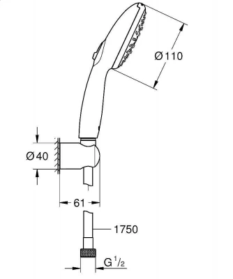 Душевой гарнитур Grohe Tempesta 27849003 хром