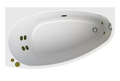 Ванна Радомир Орсини с г/м Релакс 160х90 бронза