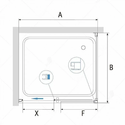 Душевой уголок RGW Passage PA-76-1B (PA-016B+Z-060-2B) 130х100 350876130-11 стекло прозрачное/профиль черный