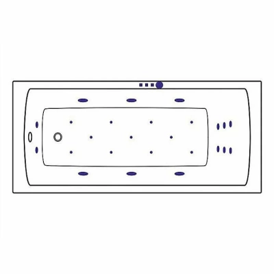 Ванна акриловая EXCELLENT Aquaria ULTRA WAEX.AQU17.ULTRA.BR 170x75 белая с гидромассажем