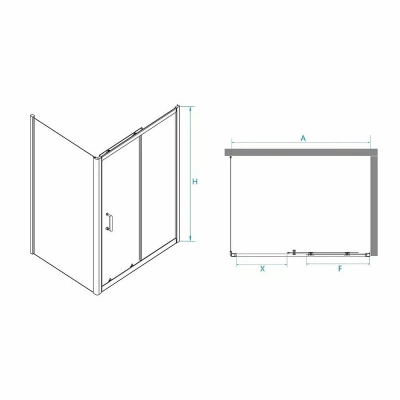 Душевой уголок RGW Passage PA-74-1B (PA-14B+Z-060-2B) 120х80 4108741128-14 стекло прозрачное/профиль черный