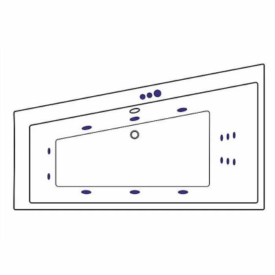 Ванна акриловая EXCELLENT Sfera Slim SMART WAEX.SFL17S.SMART.CR 170x100 белая с гидромассажем