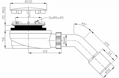 Сифон Radaway R580 Ø90