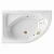 Ванна акриловая EXCELLENT Aquarella LINE WAEX.ARL15.LINE.GL 150x100 белая с гидромассажем
