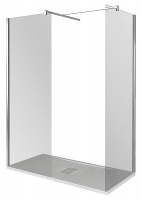 Душевое ограждение Good Door WALK IN SP+SP 180х100 стекло прозрачное/профиль хром
