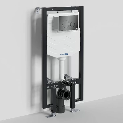 Инсталляция для унитаза WasserKraft Vils 56TLT.010.ME.PB02 с черной глянцевой кнопкой