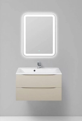 Тумба с раковиной Belbagno MARINO 80 2C-SO/BB800/450-LV-MR-PR Crema Opaco
