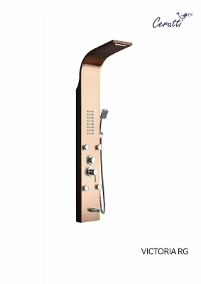 Душевая панель CeruttiSpa VICTORIA RG CT9977 Розовое Золото
