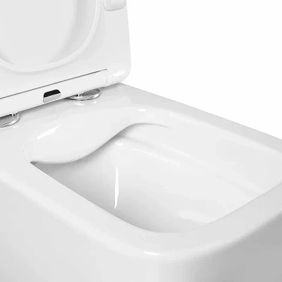 Унитаз подвесной Aquatek Либра New AQ1148N-00 белый, с крышкой микролифт, безободковый
