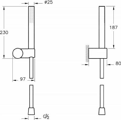 Душевой гарнитур VitrA Origin A4554326
