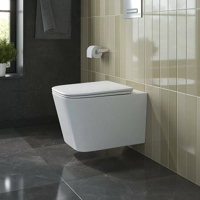 Унитаз подвесной BelBagno DUE-TOR BB5171CH-TOR/SC белый, с крышкой микролифт, безободковый, слив-торнадо