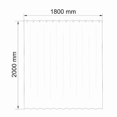 Текстильная шторка для ванной WasserKraft Lossa SC-81104