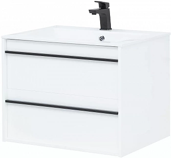 Тумба с раковиной Aquanet Lino 70 белый матовый