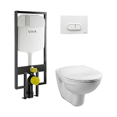 Унитаз Vitra Normus 9773B003-7201 с инсталляцией, с крышкой, белый