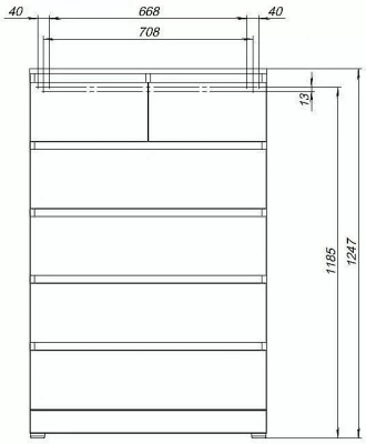 Комод Aquanet Сканди 302545 80 Дуб эдгрейн