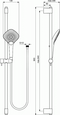 Душевой гарнитур Ideal Standard Ideal Evo B1764AA