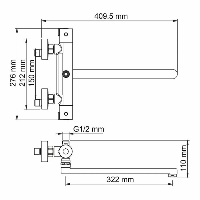 Смеситель для ванны WasserKRAFT Berkel 4822L