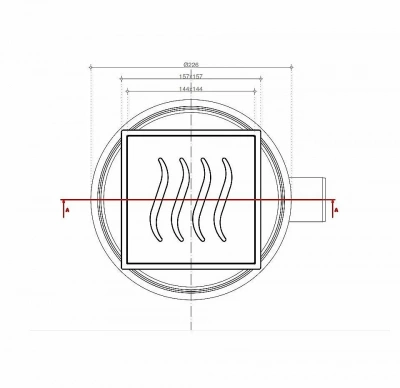 Душевой трап PESTAN Confluo Standard Tide 3 Mask 15x15 с рамкой