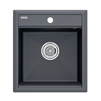 Кухонная мойка Paulmark STEPIA 45 + коландер ADVANCE PM114651-AN+A375-BS антрацит