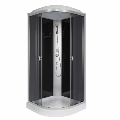 Душевая кабина Niagara Eco E100/13/TN 100х100, с тропическим душем, ABS-пластик, серый