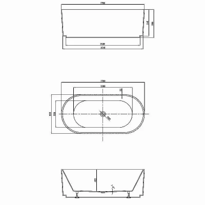 Ванна Vincea 170x80 VBT-426-1700MW белая матовая