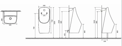 Писсуар настенный SantiLine SL-6004 белый