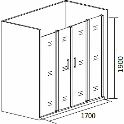 Душевая дверь Good Door Cofe WTW-TD-170-C-CH стекло прозрачное/профиль хром
