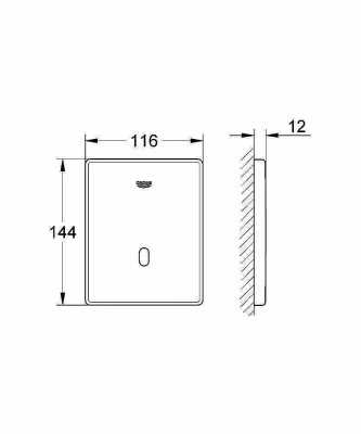 Панель смыва инфракрасная для писсуара Grohe Tectron Skate 37321001