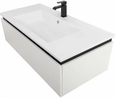 Тумба с раковиной Cezares Slider 100 SLIDER-1000-1C-SO-BO белая