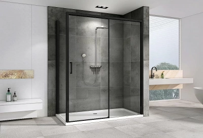 Душевой уголок Abber Komfort S102B 170 прозрачный/черный