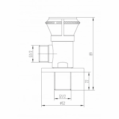 Запорный вентиль Milacio MC.007.BBR черная бронза
