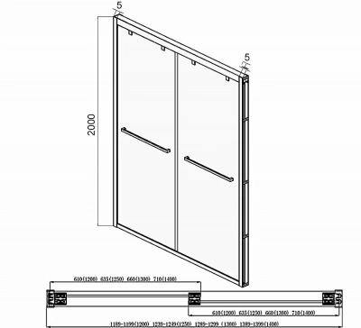 Душевая дверь Bravat STREAM BD120.4203S