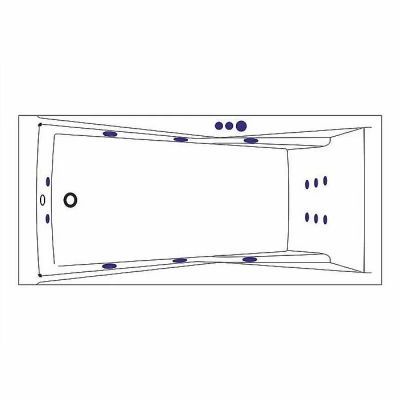 Ванна акриловая EXCELLENT Palace SMART WAEX.PAL17.SMART.CR 170x75белая с гидромассажем