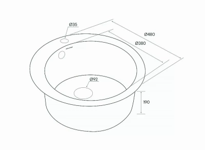 Мойка кухонная Paulmark Gelegen PM404800-BLM Черная