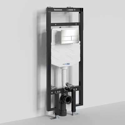 Инсталляция для унитаза WasserKraft Dinkel 58TLT.010.ME.BN04 с кнопкой никель